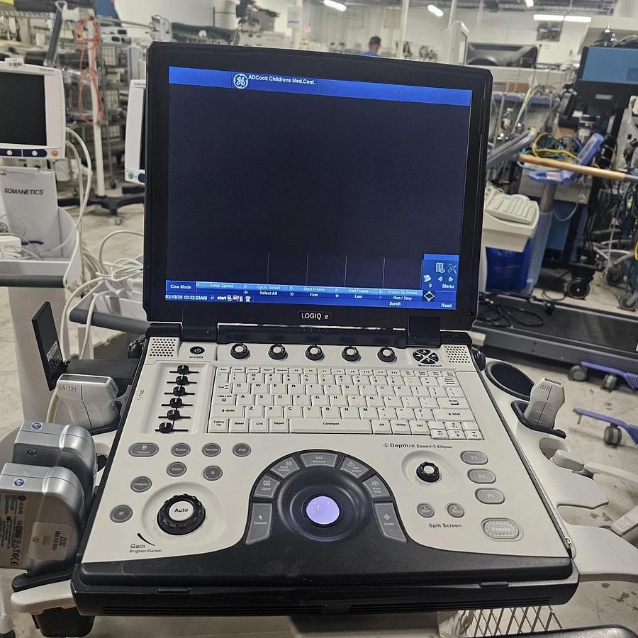 Refurbished Refurbished GE Logiq E ultrasound with  convex L4-12t Or L10-22 Transducer
