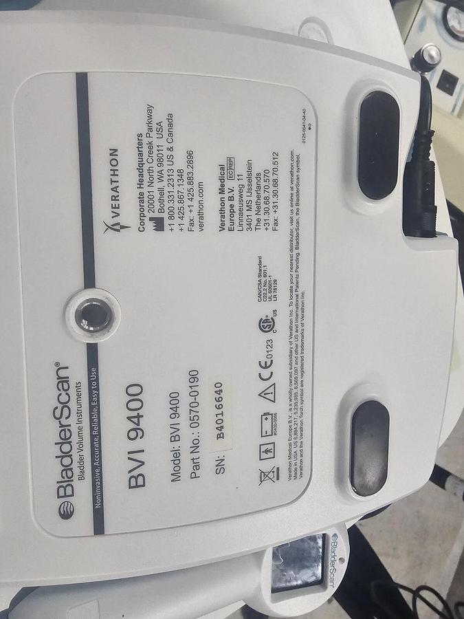 Used Verathon BVI 9400 Bladder Scanner with Probe (Charger Not Included)
