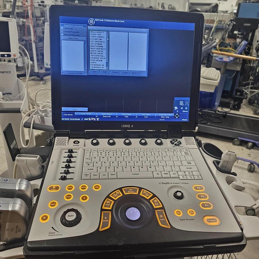 Refurbished Refurbished GE Logiq E ultrasound with  convex L4-12t Or L10-22 Transducer