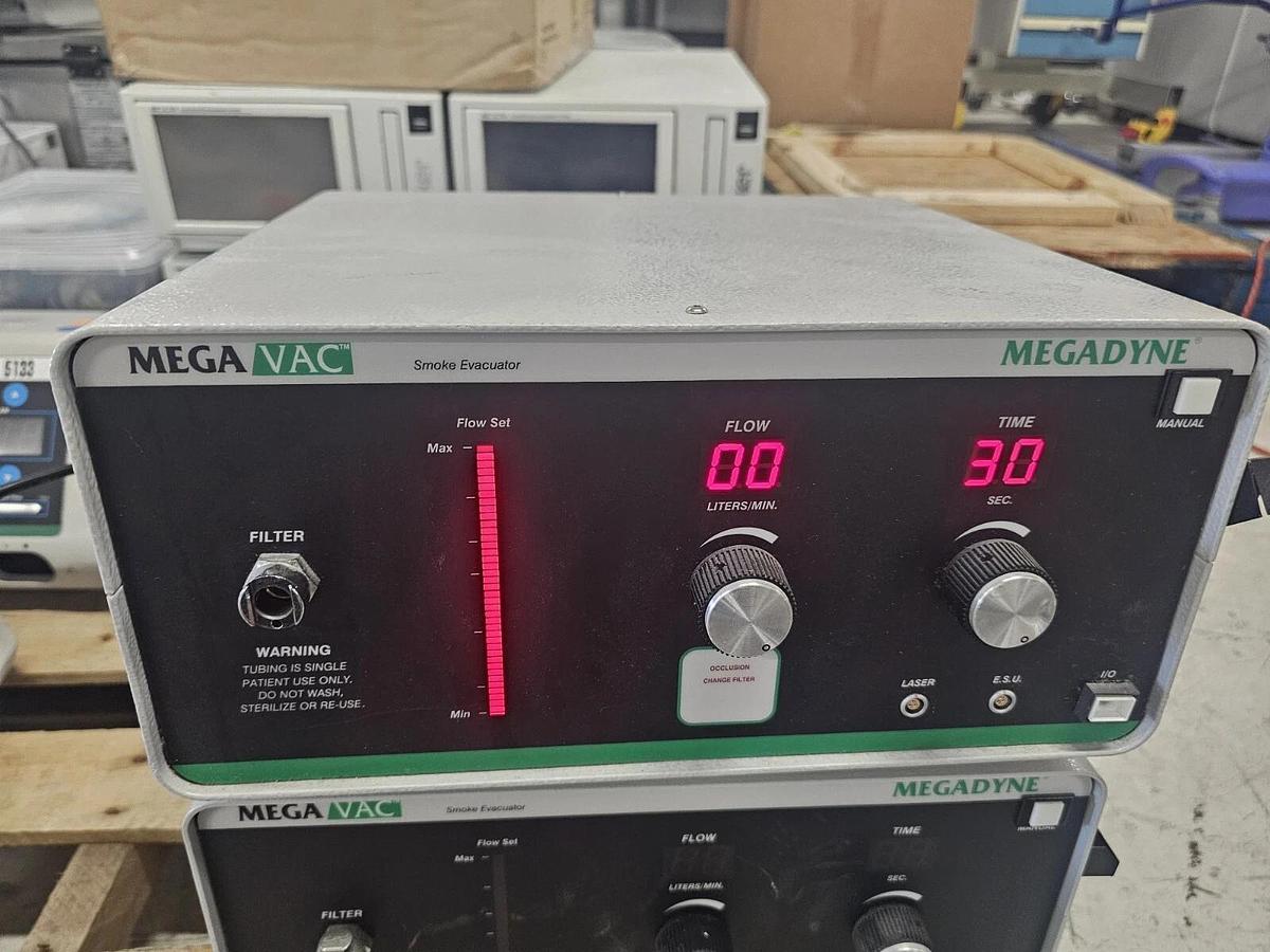 Used MEGAPOWER Megadyne ESU Mega Vac  Smoke Evacuator FULL LOT