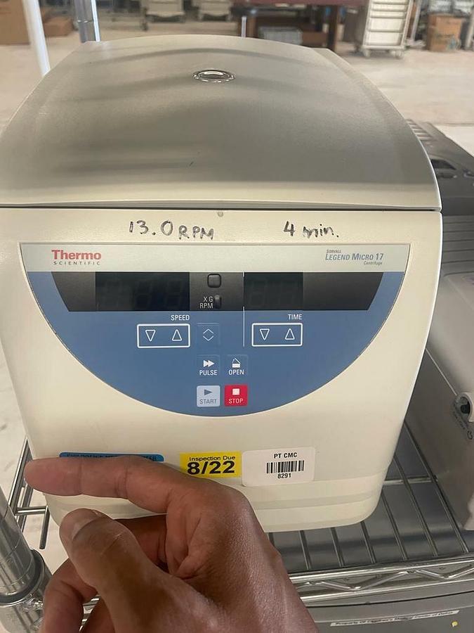 Used 2016 Thermo Scientific Sorvall Legend Micro 17 , Centrifuge