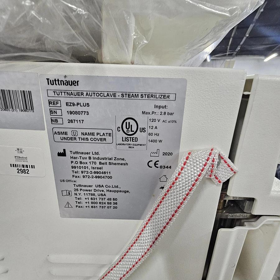 Used 25411 TUTTNAUER AUTOCLAVE STEAM STERILIZER 28L, 207957, 2.8 BAR 2840EL-D
