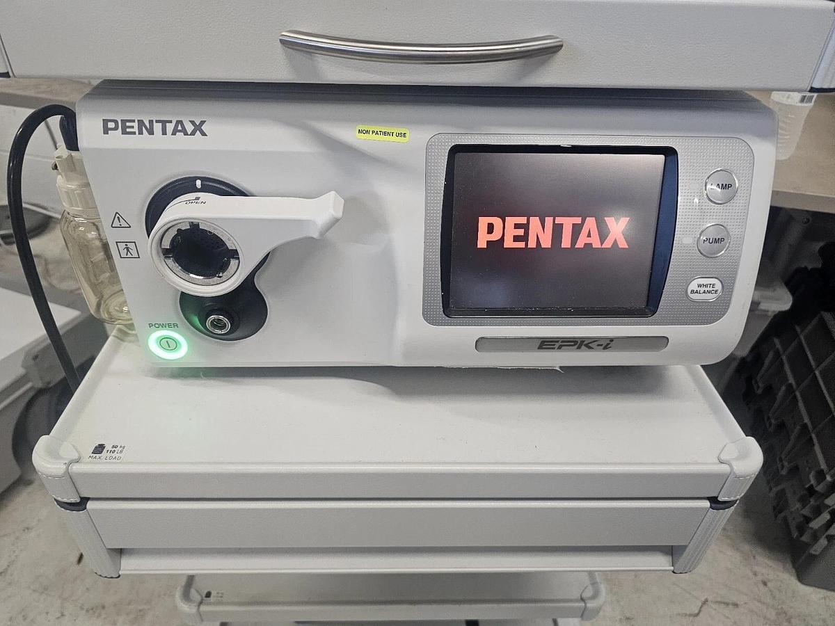 Used Pentax EPK-i Video Processor With KEYBOARD ,Stryker LIGHT SOURCE , monitor, Cart
