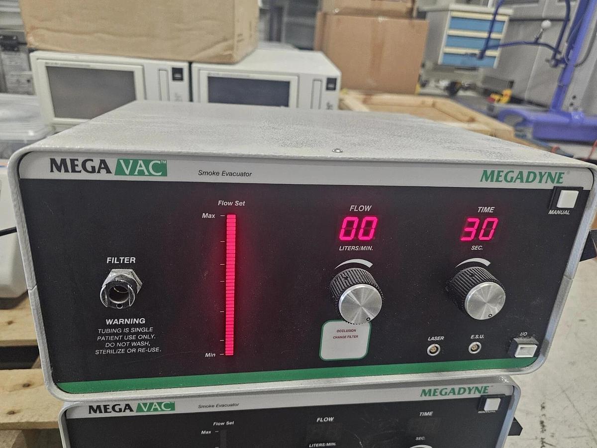 Used MEGAPOWER Megadyne ESU Mega Vac  Smoke Evacuator FULL LOT