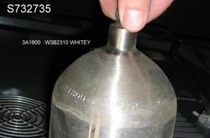 Used Tank, 1 Gallon, 304L S/st, Pressure, Cylinder, 1800 PSI, #S732735