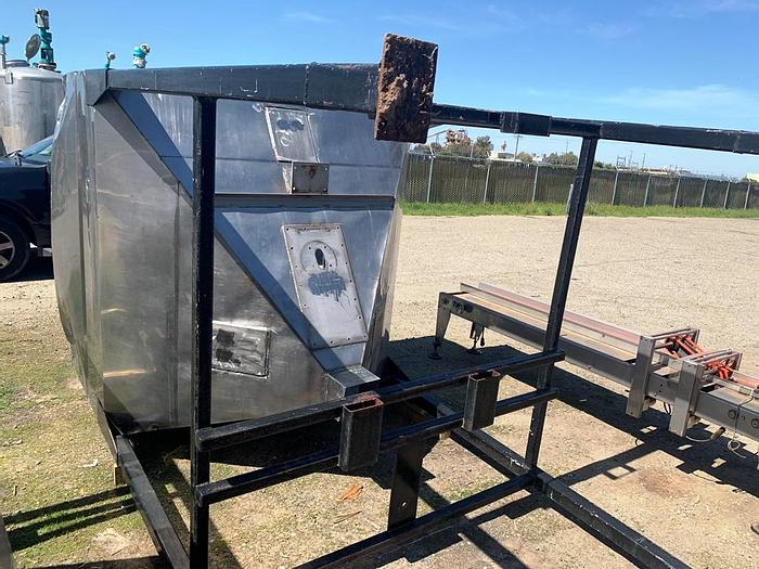 Used Hopper, 150 CF, S/st, 70" x 72" x 40", Frame #S743945