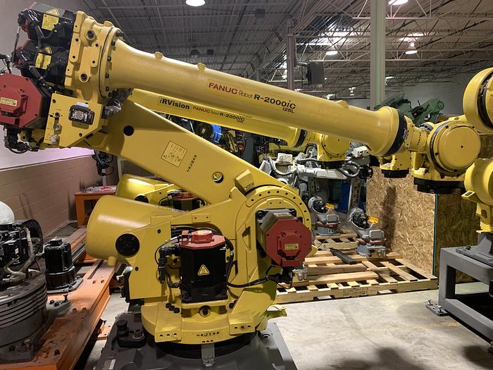 Used FANUC R2000iC/125L 6 AXIS CNC ROBOT WITH R30iB CONTROLLER, IR VISION, 125KG X 3,100 MM H REACH