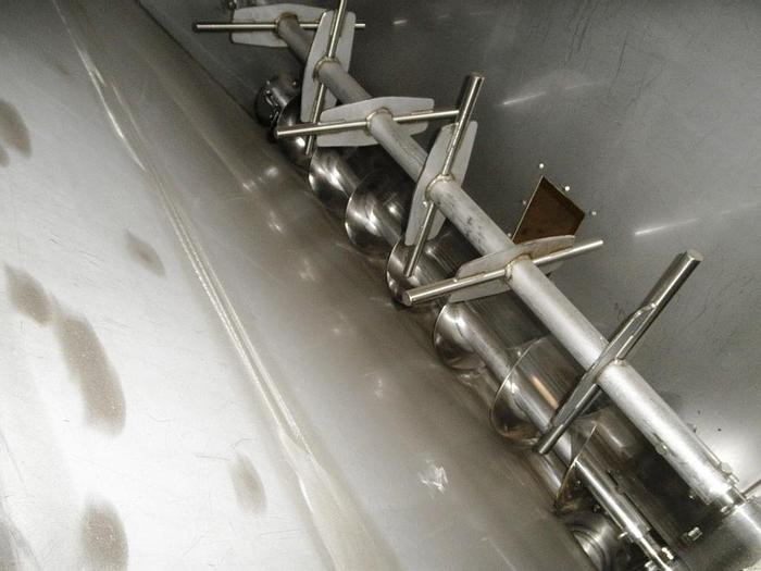 Unused Hopper, 50 CF, S/st, 6' x 4' x 4.5', Auger, Agitator, #C741914