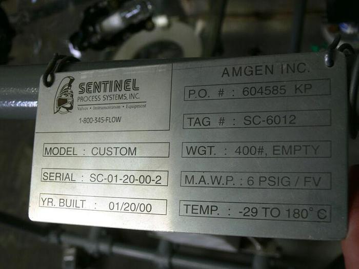 Used Sentinel Process Systems 50 Liter Gas Scrubber with Almatec diaphragm Pump