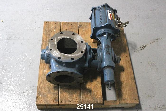 Used Dezurik  6" Air Operated 3 Way Valve #29141