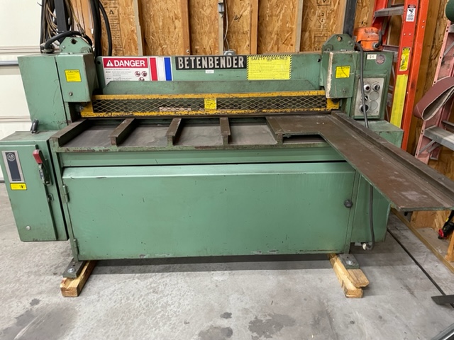 Used Betenbender Model 5/10 60" x 10 Ga. Hydraulic Power Shear #6362