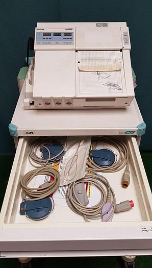Gebraucht Philips Workstation mit M1353A Fetalmonitor und  M1323A WagenCL