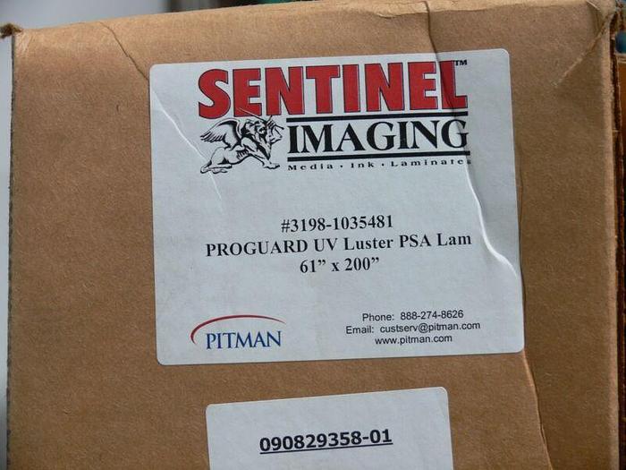 Used Sentinel Imaging ProGuard UV Luster PSA Lam 61" x 200" #3198-1035481