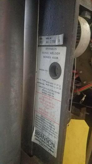 Used Branson Sonic Power Sonic Plastic Welder Model 400 Ultrasonic NOT WORKING