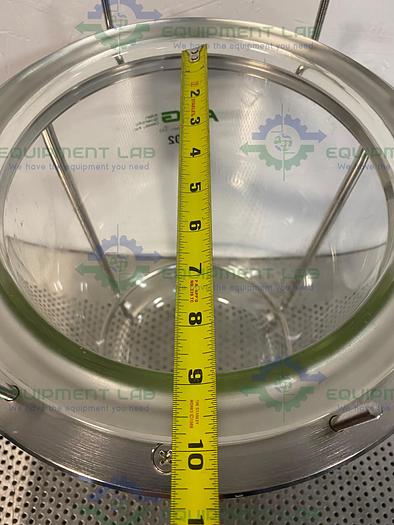 Used Allen Scientific Glass 15 Liter Glass Bioreactor Vessel w/ Headplate and Frame