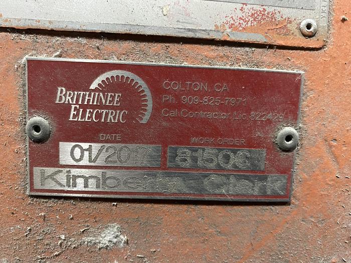 Used 600 HP ABB MOTOR 1200 RPM REBUILT 2017