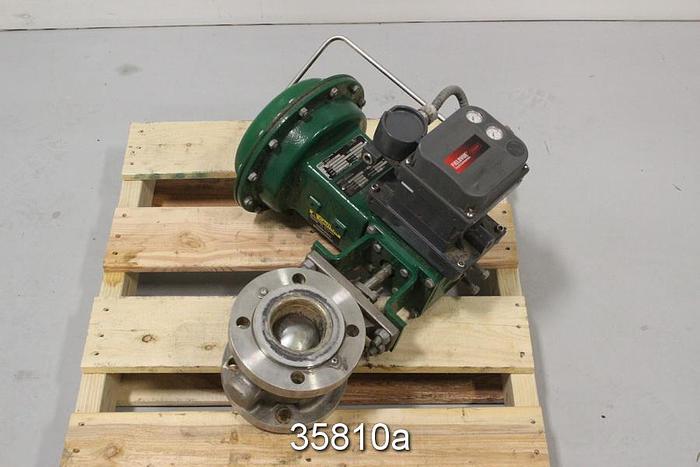 Used Fisher 3" Vee Ball Valve, V150, 1051 Actuator, DVC 6020 Positioner #35810