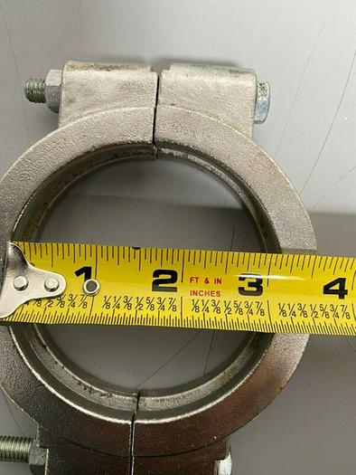 Used Lot of 2 - Tri-Clover Stainless Steel 4" OD Bolted High Pressure Clamp