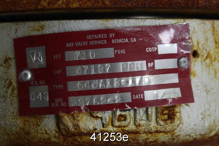 Used Farris Engineering 64JA13-170 2xJx3 Pressure Relief Valve #41253