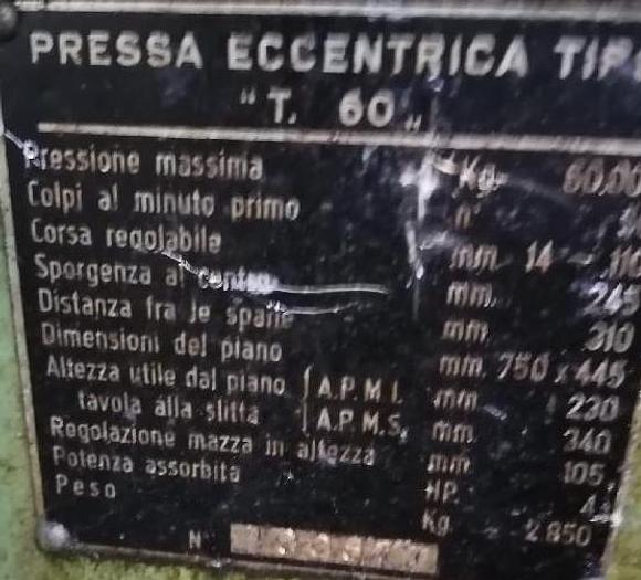 Usato PRESSA A CHIAVETTA RAIMONDI DA 60 TON