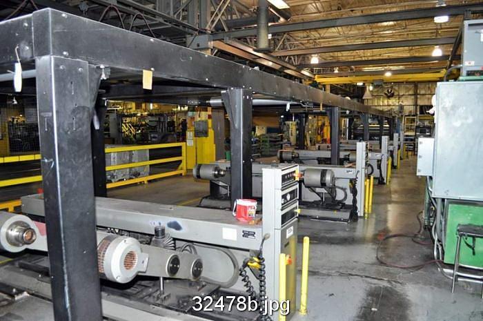 Used (5) Strachan-Henshaw SU-300 Shaftless Floor Pick-up Unwind Stands #32478