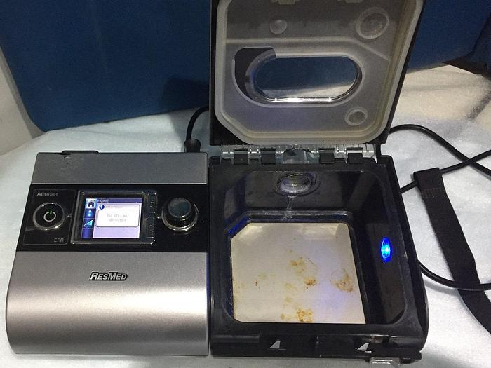 Gebraucht ResMed S9 Autoset Schlaftherapiegerät Schlafapnoe Beatmungsgerät mit H5i Warmluftbefeuchter