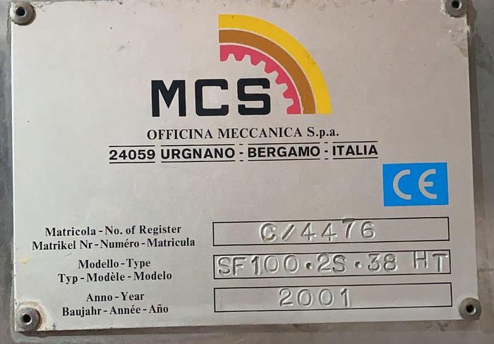 Used JET MCS SF100  year 2001  200 kgs