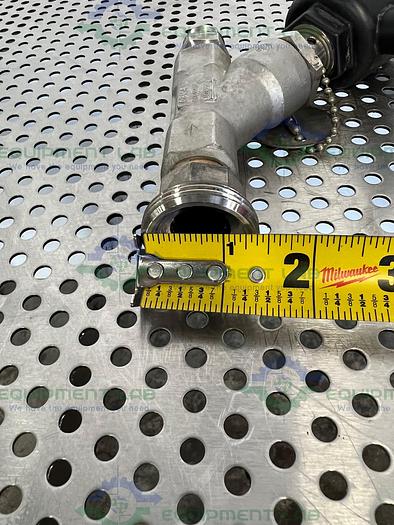 Used Burkert 00462610 Solenoid Valve 1/2 PTFE w/ Threaded to 1/2" NPT Fitting 145 PSI