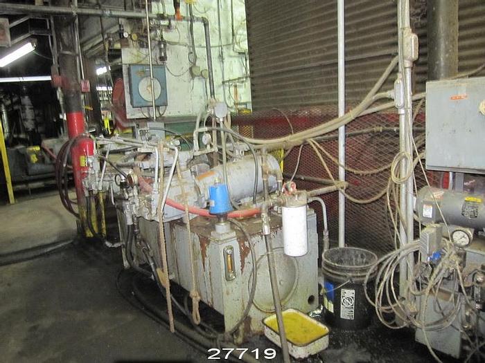 Used Lg Industries  Lg Industries 500 Pli 122" Face 2-Roll Calender Stack With Bottom Controlled Crown Roll, (2) Hydraulic Units, Control Console And Spare Set Of Rolls, (2) 25 Hp Dc Drive Motors, Joliet Integrated Dc Drive System #27719