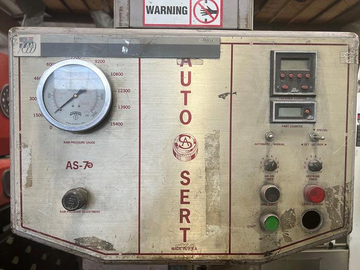 Used Auto-Sert AS-7 Hardware Insertion Press