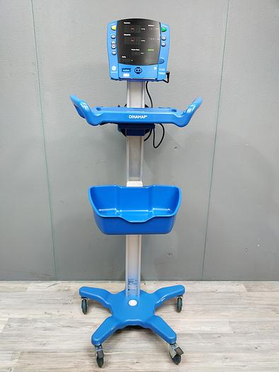 Gebraucht GE Carescape V100 Vitalparameter-Patientenmonitor auf Dinamap Rollstand