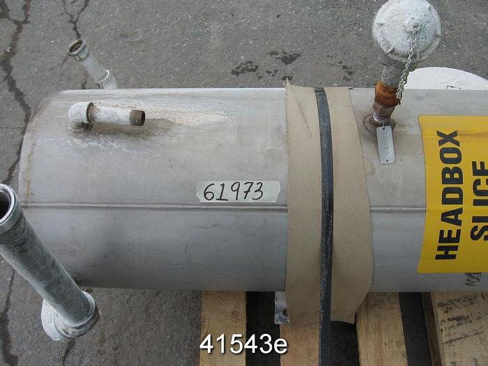 Used Headbox Slice Heating Tank 50 Gal, 63" Height, 15.750" Diameter #41543