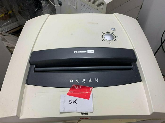Used HSM Securio P44 , document shredder , tested / checked