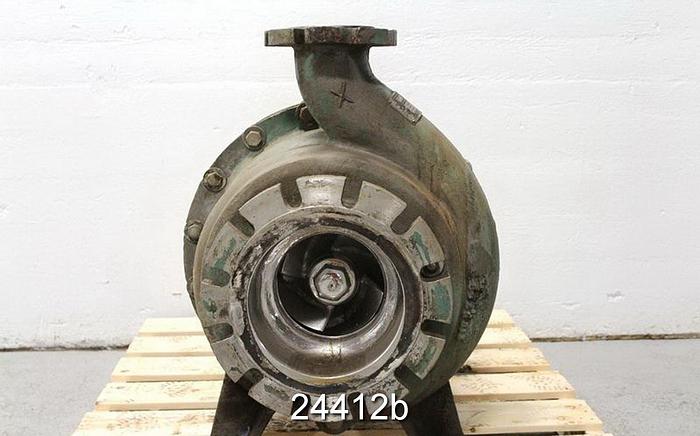 Used Worthington 4FR162 Worhtington Fr Pump, 4 Vane Impeller, 16" Impeller Diameter, Stainless Steel Casing, Stainless Steel Impeller, Stainless Steel Stuffing Box, Stainless Steel Suction Side Plate, Packing #24412