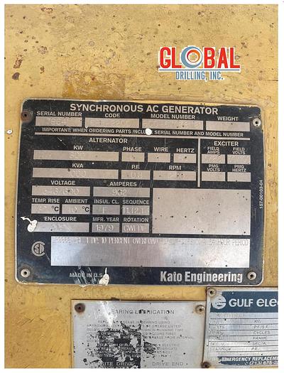 Used Item 0798 : Kato Engineering 800KW Generator