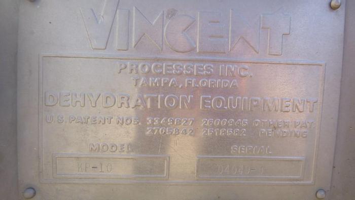 Used Press, Screw, Vincent, Mdl KP-10, S/st, 5 HP #S743423