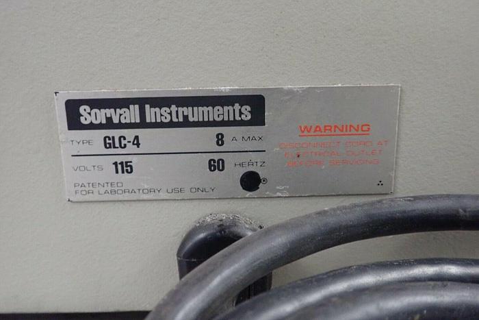 Used Dupont Sorvall Type GLC-4 Laboratory Centrifuge with Rotor & 3 Carrier Swings