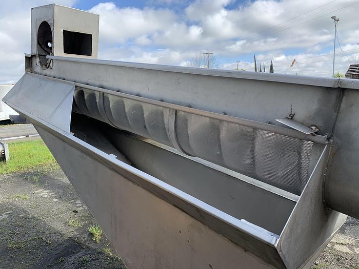 Used Valley Foundry Stainless Steel Auger Screw Auger Conveyor 24' Long x 16" Diameter