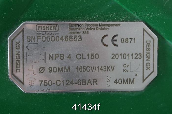 Used Fisher 4" Design GX NPS 4 Steam Valve, Stainless Steel Body #41434