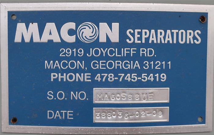 Used 60 IN. MACON SCREENER – S/S – 1 DECK (#9687)