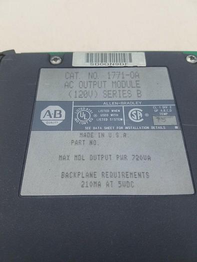 Used Allen Bradley 1771-OA AC Ouput Module 120V