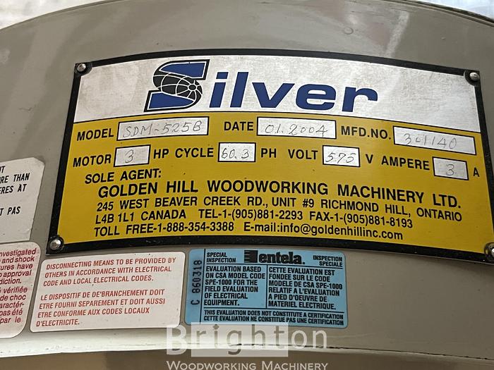 Used 2004 Silver SDM-5258 3HP Dust Collector