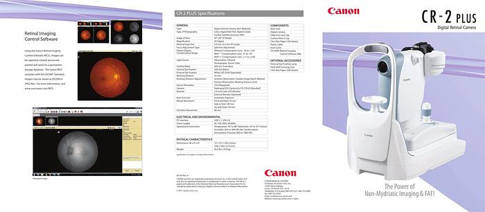 Refurbished Canon CR 2 AF Digital Non Mydriatic Fundus Camera