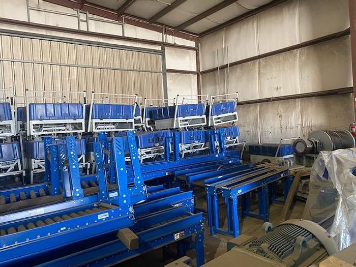 Used Lewco Gravity Flow Roller Conveyors