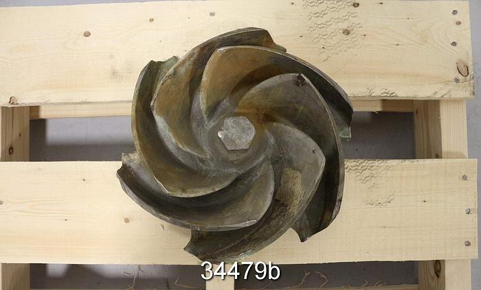 Used Goulds 3196 Impeller, 6x8x13, 6-Vane, 11.75" Diameter, Pattern 55330 #34479