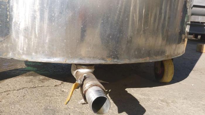 Used Tank, 325 Gallon, 316 Stainless Steel, 45" x 47", Jacketed, OT/SB #S743435