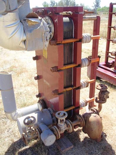 Used Heat Exchanger, Plate, 32 SF, Graphite, Alfa Laval, #S737131