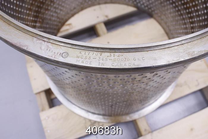 Used Bird Axiguard 7 Pressure Screen, Stainless Steel, 3-Foil Rotor #40683