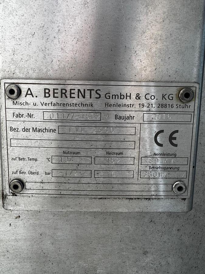 Usado Reator em aço inox , Becomix LVM 2500 -  WFA Equipamentos