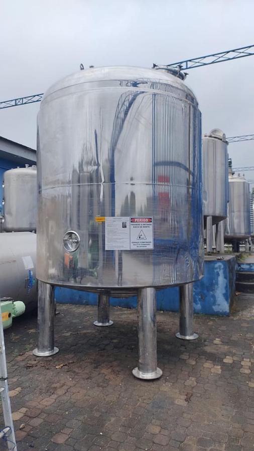 Usado Tanque de estocagem  em aço  inox  316 L, cap. 12.000 lts 